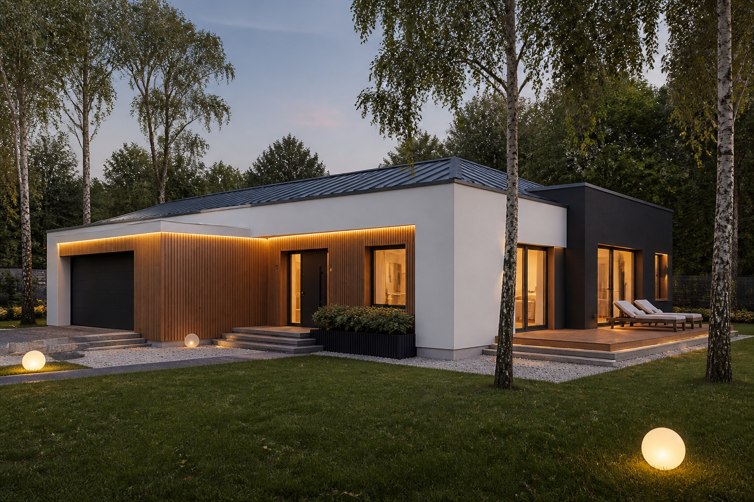 Rona — curte interioară, living de 37 m²
